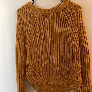 Womens yellow knit sweater size - small